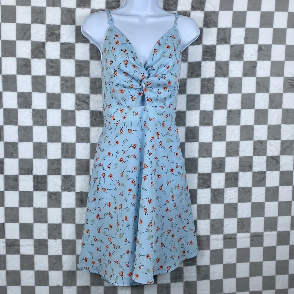 Baby Girl dresses pink strawberry blue floral with cute back tie 1xl 2xl Curve - Picture 2 of 10